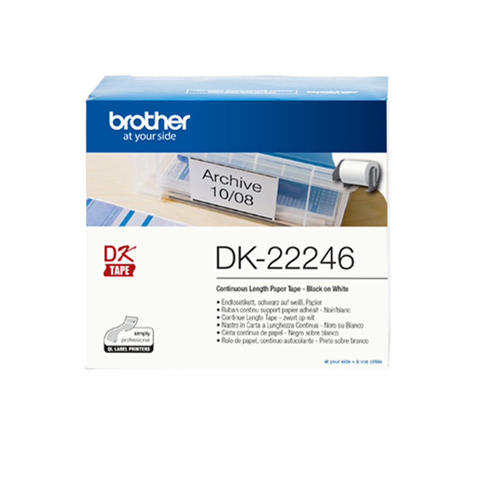 Brother DK-22246 - Paper - Black Blank - Roll (10.3 cm x 30.48 m) 1 roll(s) of continuous labels - for Brother QL-1050, QL-1060N, QL-1100