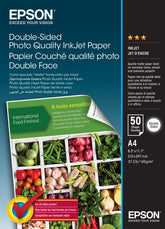Epson Papel de inyección de tinta de calidad fotográfica de doble cara - Mate - A4 (210 x 297 mm) - 140 gsm - 50 hoja(s) papel fotográfico - para EcoTank ET-2650, 2750, 2751, 4750, WorkForce Pro RIPS WF-C879 , WF -C5790