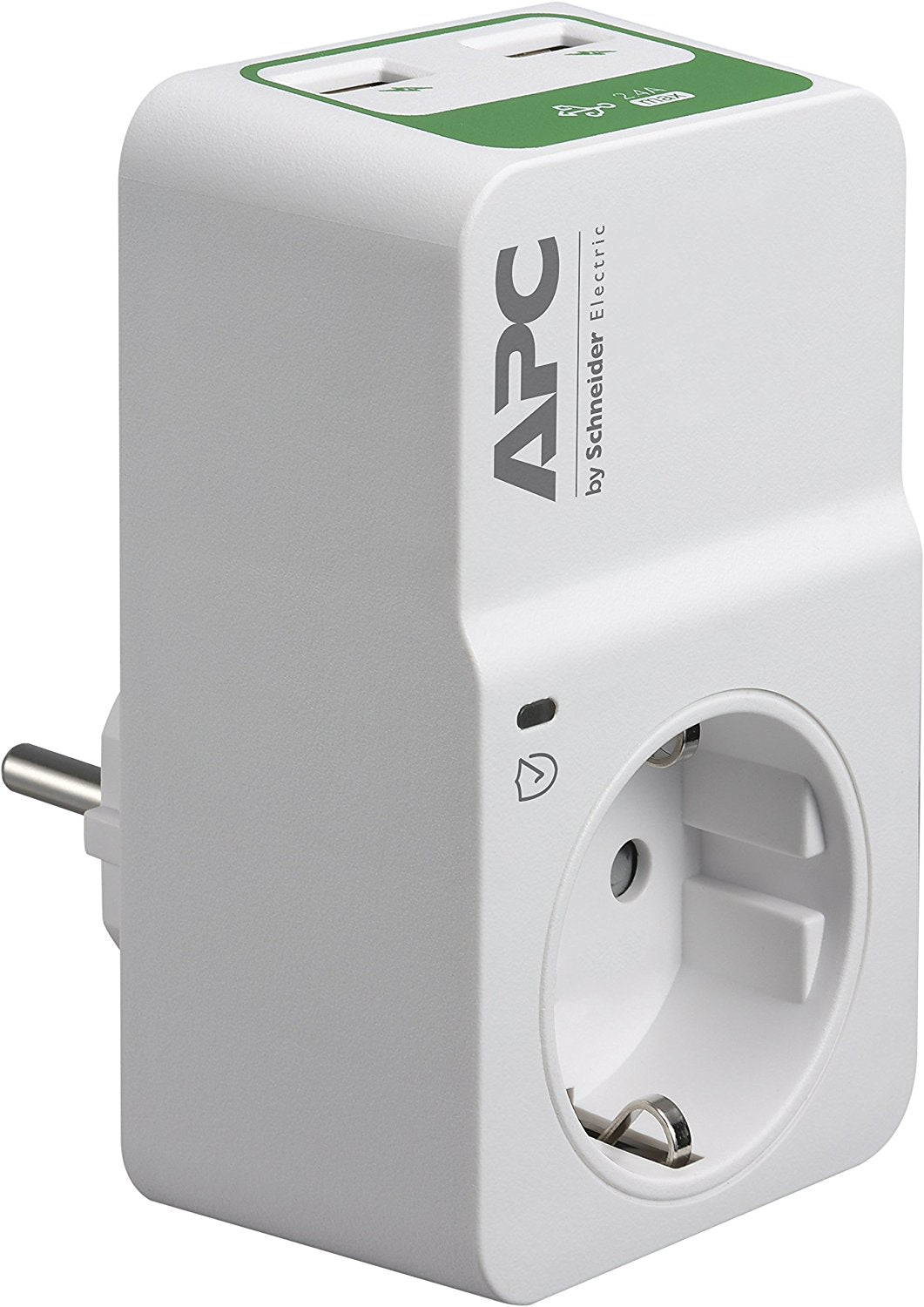 APC Essential Surgearrest PM1WU2 - Protector contra sobretensiones - 230 V CA - Conectores de salida: 1 - Alemania - Blanco