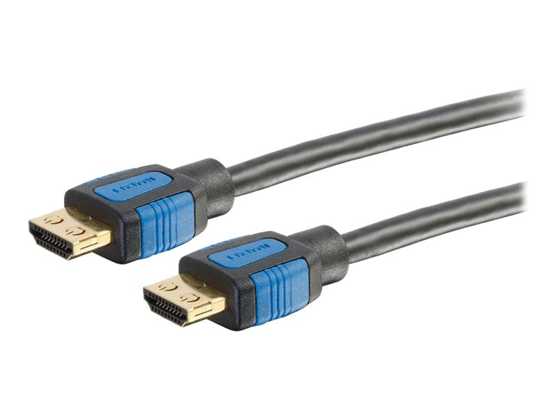 C2G 3m High Speed HDMI Cable with Gripping Connectors - HDMI Cable with Ethernet - HDMI Male to HDMI Male - 3m - Shielded - Black - 4K Support (29678)