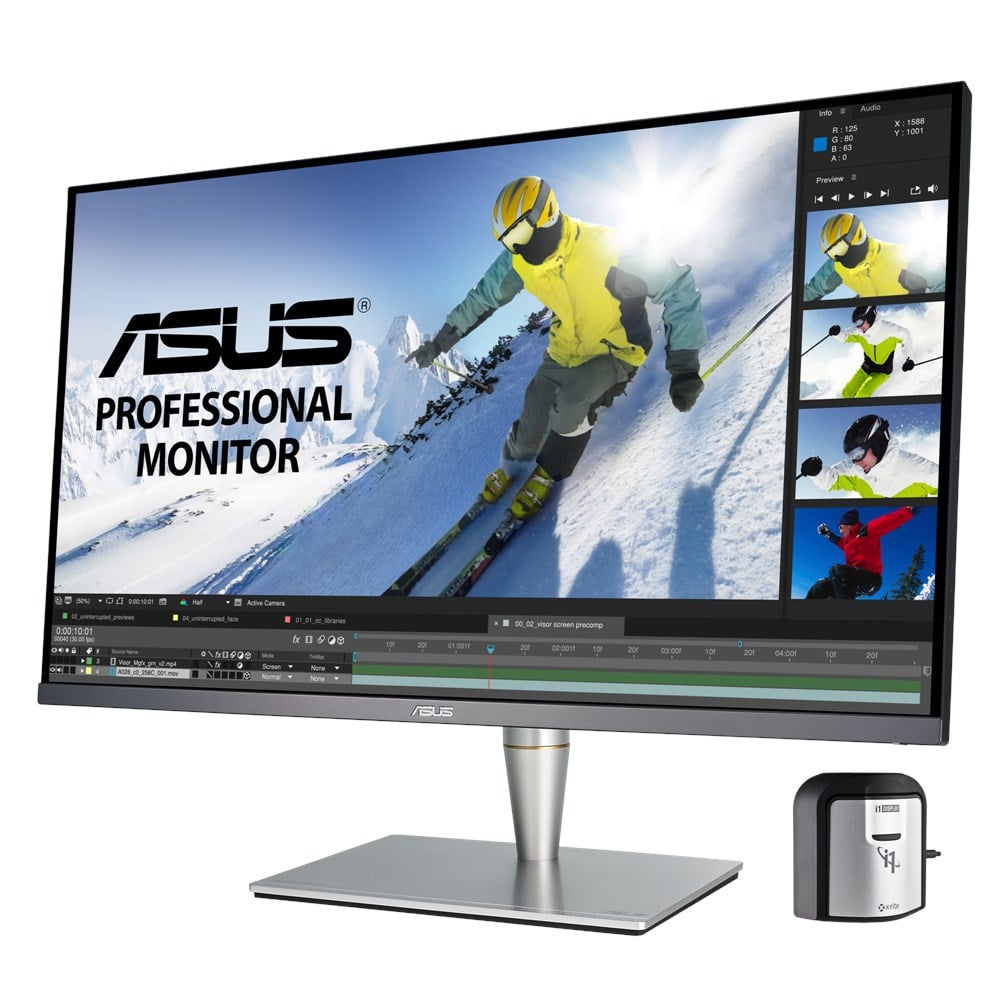 ASUS ProArt PA32UC-K - Monitor LED - 32" - 3840 x 2160 4K UHD (2160p) @ 65 Hz - IPS - 1000 cd/m² - 1000:1 - 5 ms - 4xHDMI, DisplayPort, Thunderbolt 3 - altifalantes - cinza