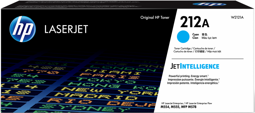 HP 212A - Cyan Blue - Genuine - LaserJet - Toner Cartridge (W2121A) - for Color LaserJet Enterprise MFP M578, LaserJet Enterprise Flow MFP M578