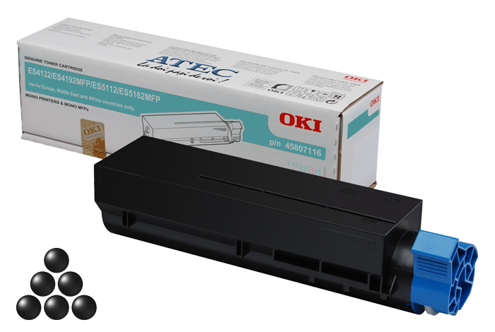 OKI Black 12k Toner - ES4132/ES4192MFP/ES5112/ES5162MFP