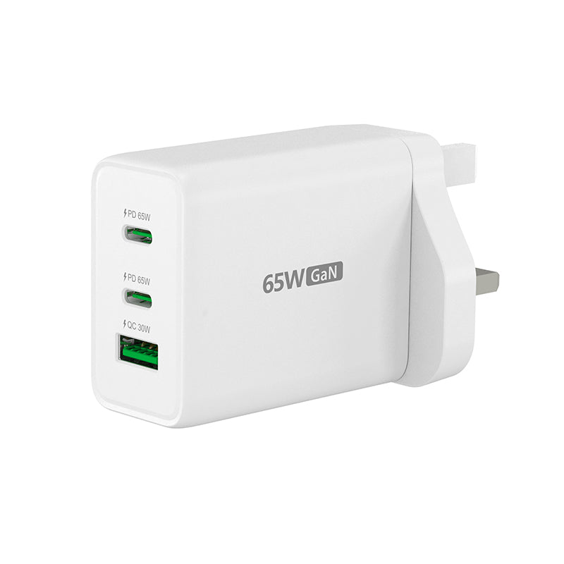 65W GAN USB-C 3-PORT CHARGER UKCHAR