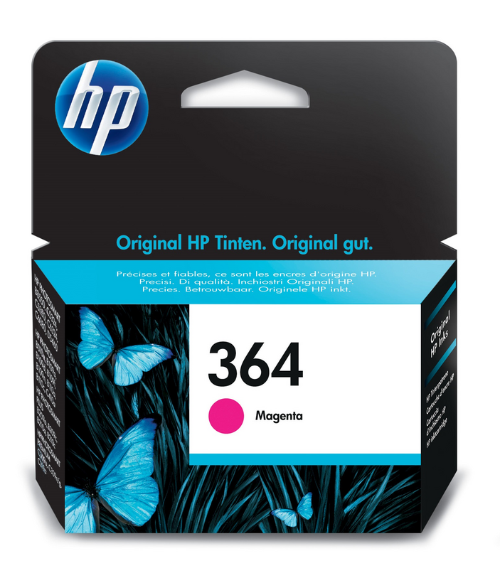 HP 364 - Magenta - original - ink cartridge - for Deskjet 35XX, Photosmart 55XX, 55XX B111, 65XX, 65XX B211, 7510 C311, B110, Wireless B110