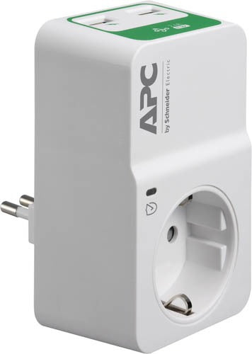 APC Essential Surgearrest PM1WU2 - Protector contra sobretensiones - 230 V CA - Conectores de salida: 1 - Italia - Blanco