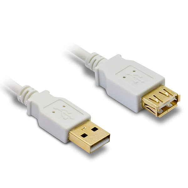 CABLE METRONICO USB 2.0 AA MACHO/HEMBRA 1.8MTS