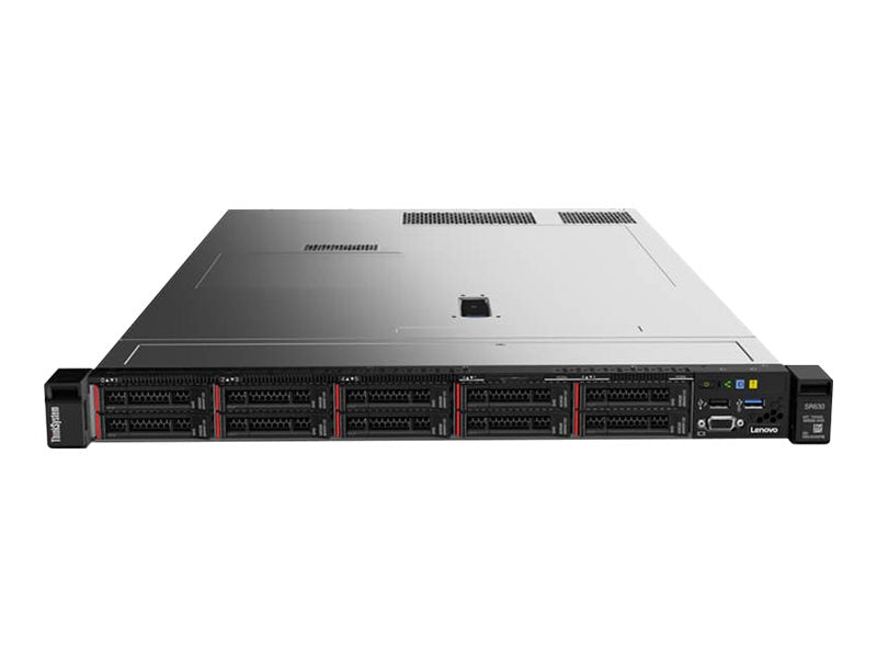 Lenovo ThinkSystem SR630 7X02 - Server - rack mountable - 1U - 2-way - 1 x Xeon Silver 4210R / 2.4 GHz - RAM 32 GB - SAS - hot-swap 2.5" bay(s) - no HDD - Matrox G200 - no OS - monitor: none