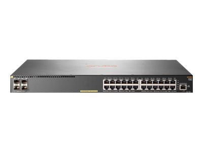 HPE Aruba 2930F 24G PoE+ 4SFP+ - Switch - L3 - Managed - 24 x 10/100/1000 (PoE+) + 4 x 1 Gigabit / 10 Gigabit SFP+ (uplink) - rail mountable - PoE+ (370W) (JL255A#ABB )