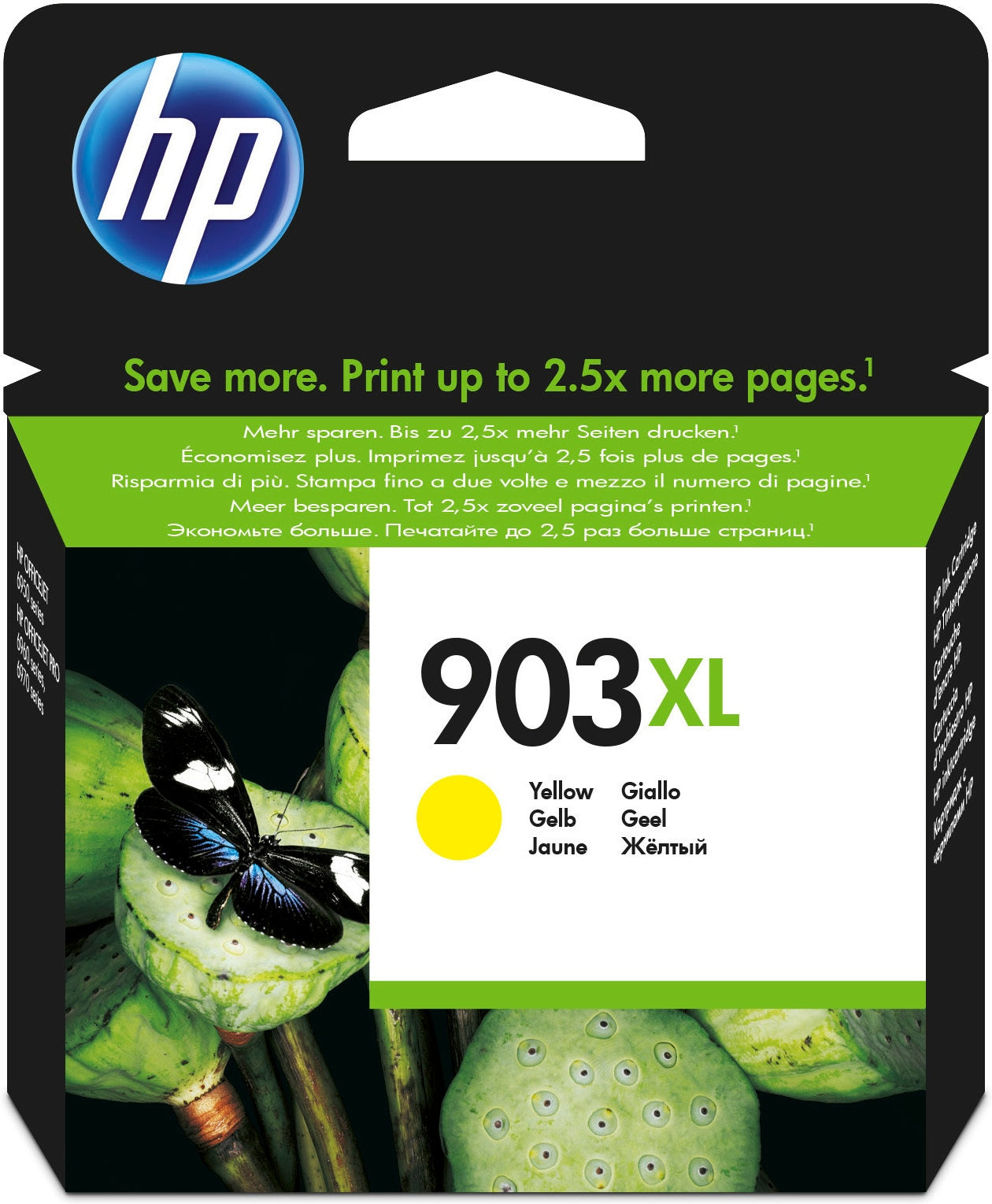 HP 903XL - 8.5 ml - Alto Rendimento - amarelo - original - blister - tinteiro - para Officejet 69XX, Officejet Pro 69XX