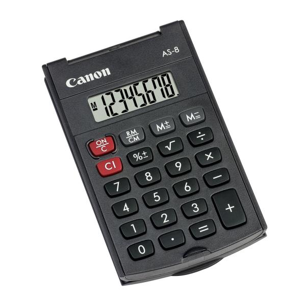 Canon AS-8 - Calculadora de bolsillo - 8 dígitos - Gris oscuro