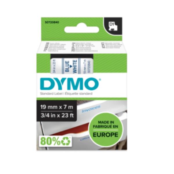 D1 - CORREAS DYMO 19MMX7M AZUL/WLANC