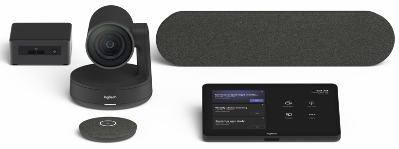 Logitech Room Solutions with Intel NUC for Microsoft Teams include everything you need to build out conference rooms with one or two displays. The 'Medium' bundle comes pre-configured with a Microsoft-approved i5 11th Gen mini PC, Windows 10 IOT Ente