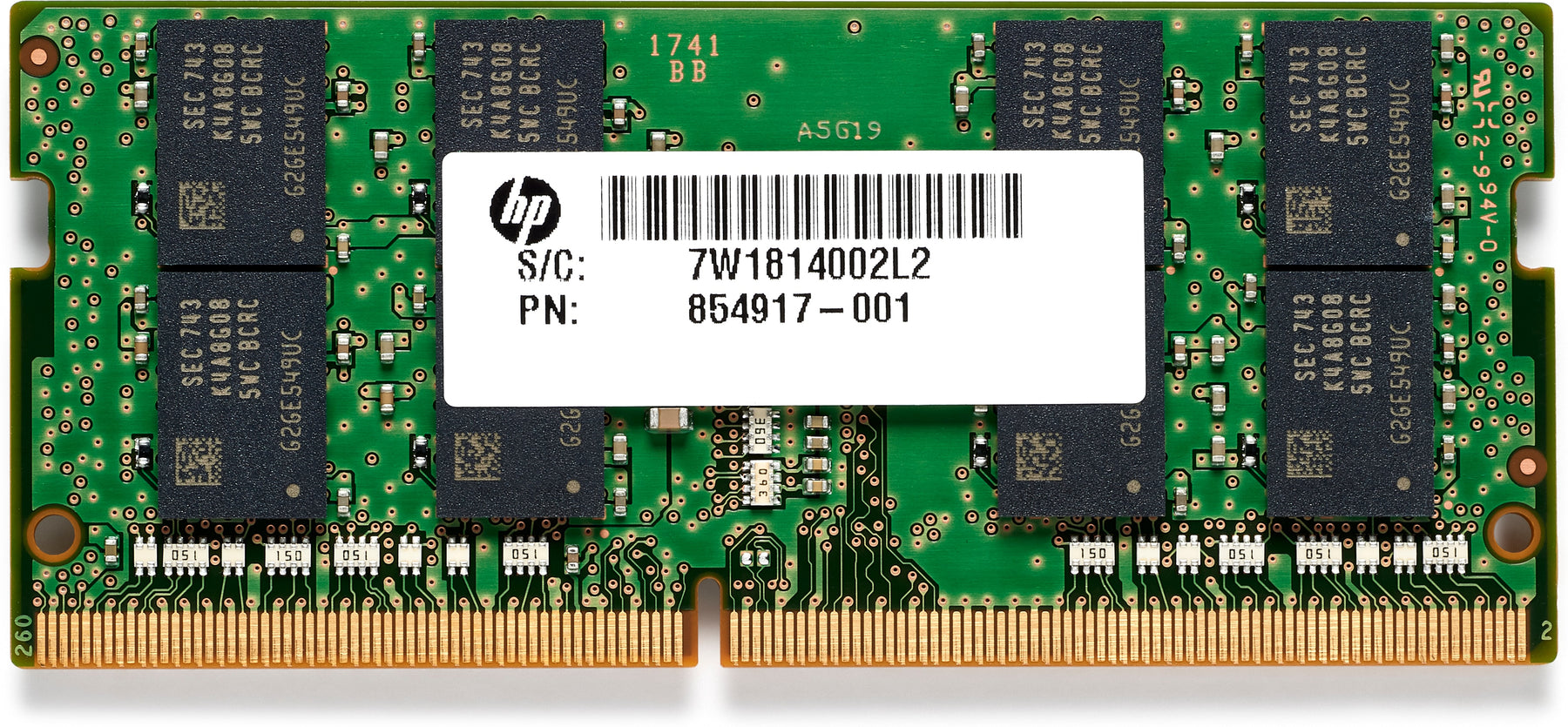 HP - DDR4 - módulo - 16 GB - SO DIMM 260-pinos - 2666 MHz / PC4-21300 - 1.2 V - unbuffered - sem ECC - para (non-ECC): EliteBook 1050 G1, 735 G5, 735 G6, 745 G5, 745 G6, 755 G5, 830 G6, 830 G8, 840 G8, 840r G4, 845 G7, 850 G6, 855 G7, EliteBook x360