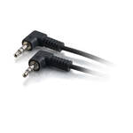 Serie C2G Value - Cable de audio - Puerto macho mini estéreo a puerto macho mini estéreo - 5 m - Blindado - Negro - Conector de 90°, conector en ángulo recto