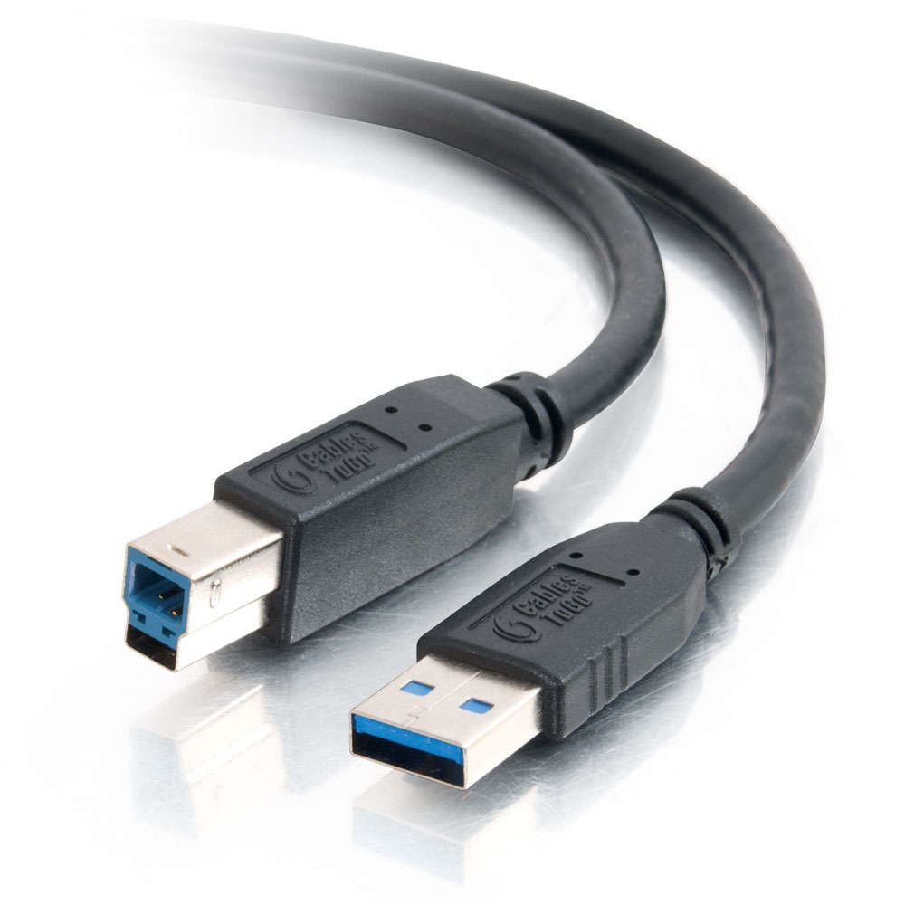 C2G - Cable USB - USB Tipo A (M) a USB Tipo B (M) - USB 3.0 - 2m - Negro