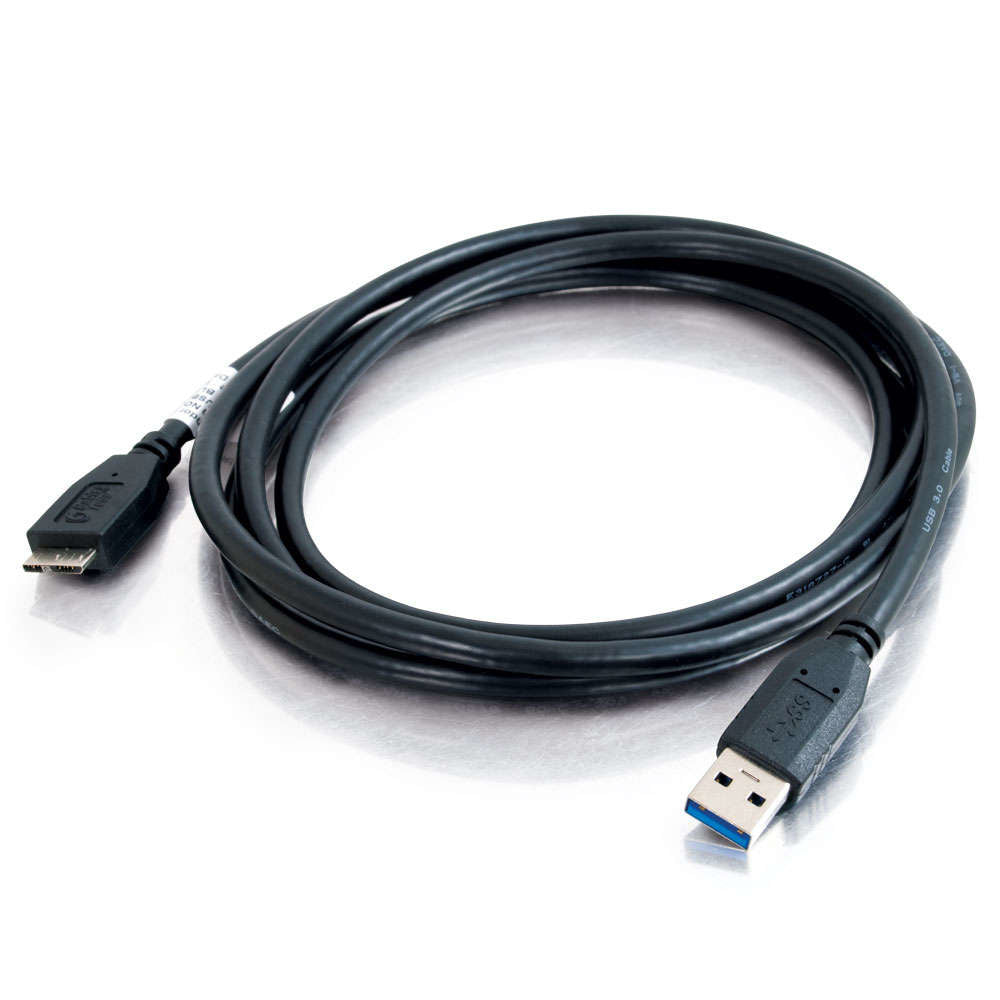 C2G - Cable USB - USB Tipo A (M) a Micro USB Tipo B (M) - USB 3.0 - 1m - Negro