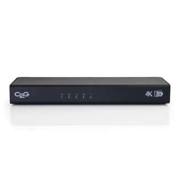 Divisor HDMI de 4 puertos C2G con HDCP - Divisor de video/audio - 4 x HDMI - escritorio