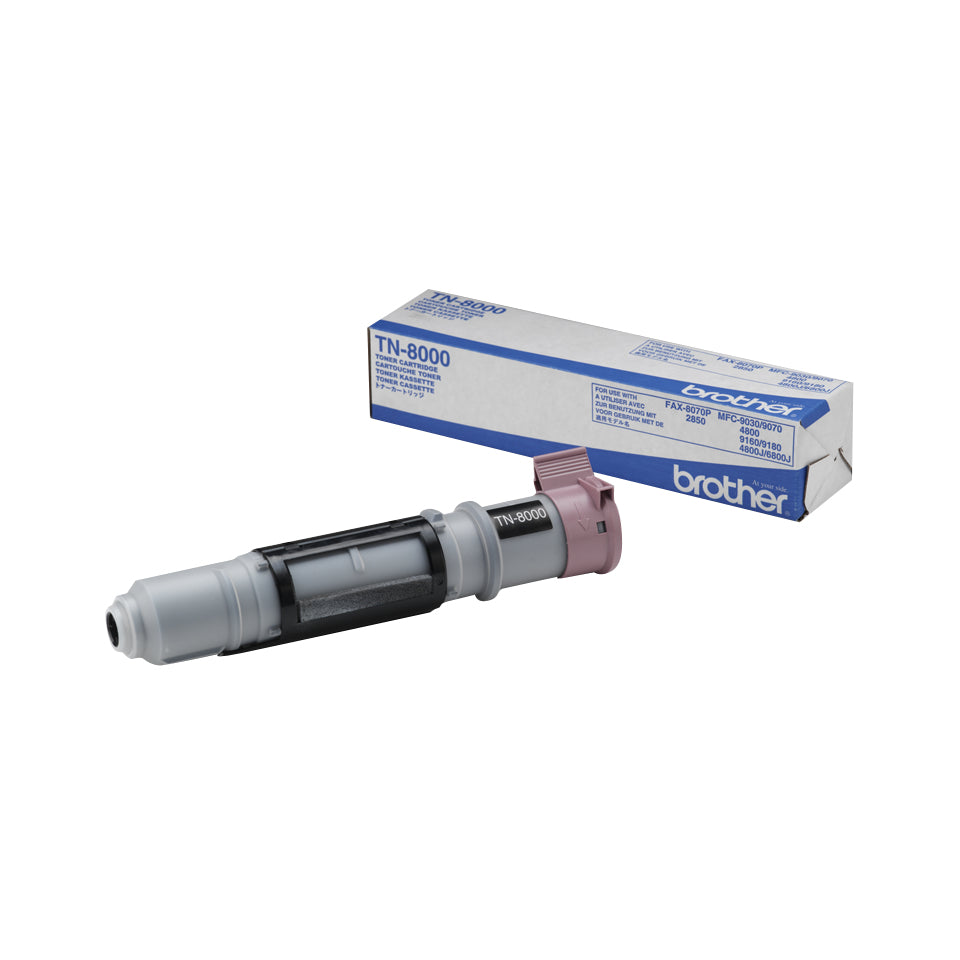 Brother TN8000 - Black - original - toner cartridge - for Brother MFC-4800, MFC-9030, MFC-9070, MFC-9160, MFC-9180, FAX-2850, 8070P