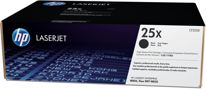 HP 25X - Alto rendimiento - Negro - Original - LaserJet - Cartucho de tóner (CF325X) - para LaserJet Enterprise M806dn, M806x+, LaserJet Enterprise Flow MFP M830z