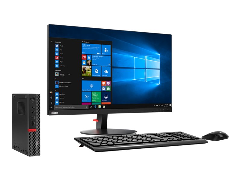 Lenovo ThinkCentre M920q 10V8 - Pequeno - Core i5 8500T / 2.1 GHz - RAM 8 GB - HDD 500 GB - UHD Graphics 630 - GigE - Win 10 Pro 64-bit - monitor: nenhum - preto