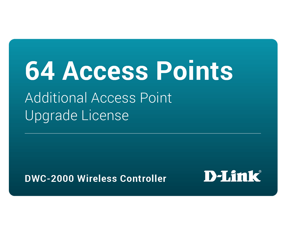 Licencia D-Link Business Wireless Plus - Licencia - 64 puntos de acceso gestionados - para controlador inalámbrico D-Link DWC-2000