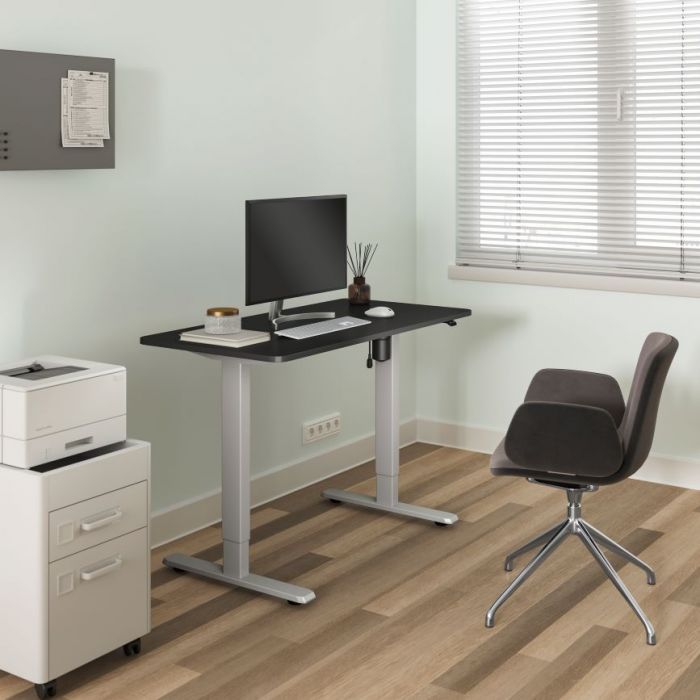 EQUIP ERGO ELECTRIC SIT-STAND DESK FRAME WITH DESKTOP GRAY