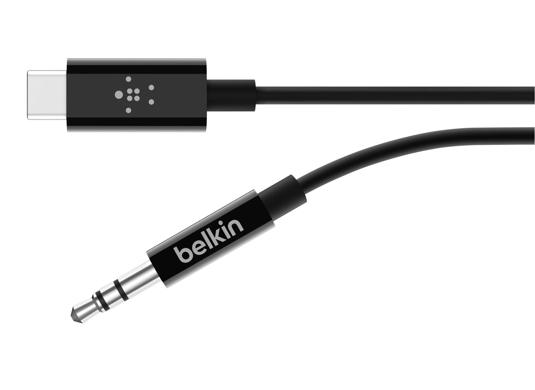 Belkin RockStar - Cabo de áudio - USB-C macho para porta mini estéreo macho - 1.83 m - branco