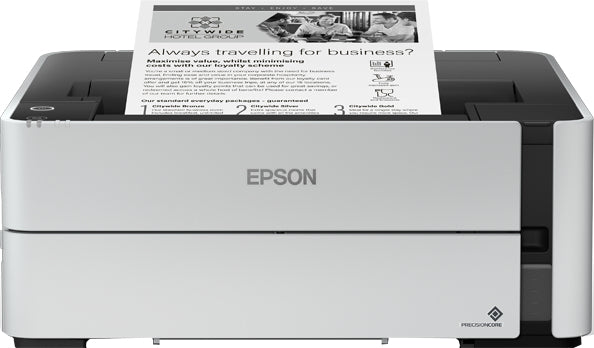 Epson EcoTank ET-M1140 - Impressora - P/B - Duplex - jacto de tinta - recarregável - A4 - 1200 x 2400 ppp - até 20 ppm - capacidade: 250 folhas - USB 2.0