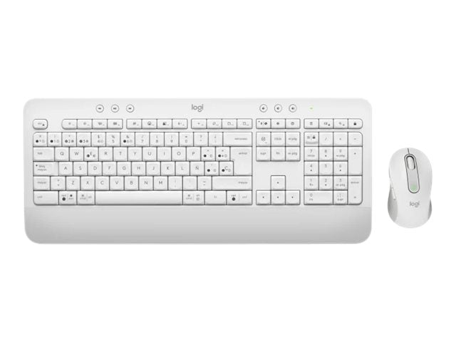 Logitech Signature MK650 Combo for Business - Conjunto de teclado e rato - sem fios - 2.4 GHz, Bluetooth LE - QWERTY - Nórdico (Dinamarquês/Finlandês/Norueguês/Sueco) - branco sujo