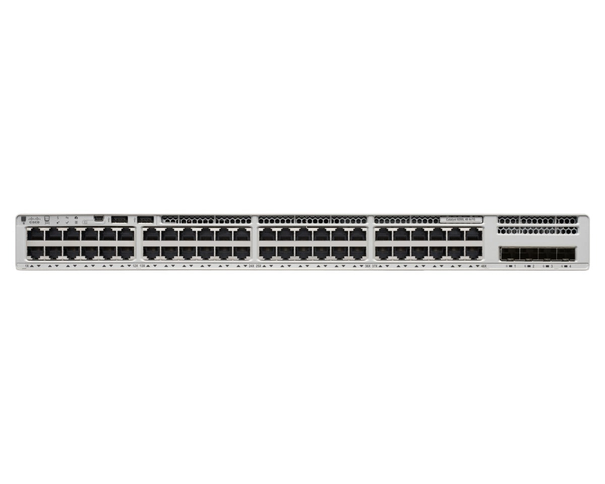 Cisco Catalyst 9200 - Essential Edition - switch - smart - 48 x 10/100/1000 (PoE+) - rail mountable - PoE+ (740W)