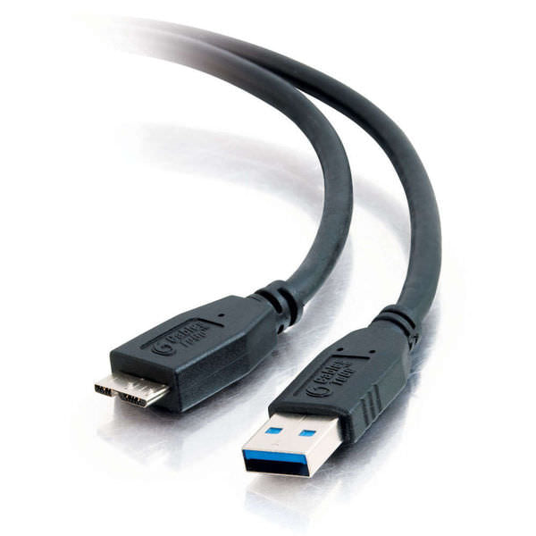 C2G - Cable USB - USB Tipo A (M) a Micro USB Tipo B (M) - USB 3.0 - 3 m - negro
