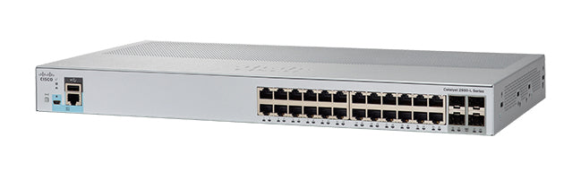 Cisco Catalyst 2960L-SM-24TQ - Switch - Smart - 24 x 10/100/1000 + 4 x 10 Gigabit SFP+ (uplink) - desktop, rail mountable
