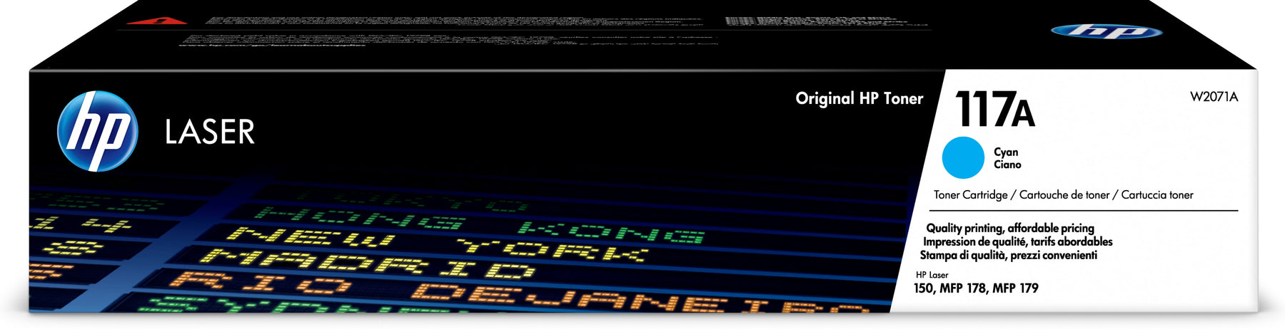 HP 117A - Azul cyan - original - cartucho de toner (W2071A) - para Color Laser 150a, 150nw, MFP 178nw, MFP 178nwg, MFP 179fnw, MFP 179fwg
