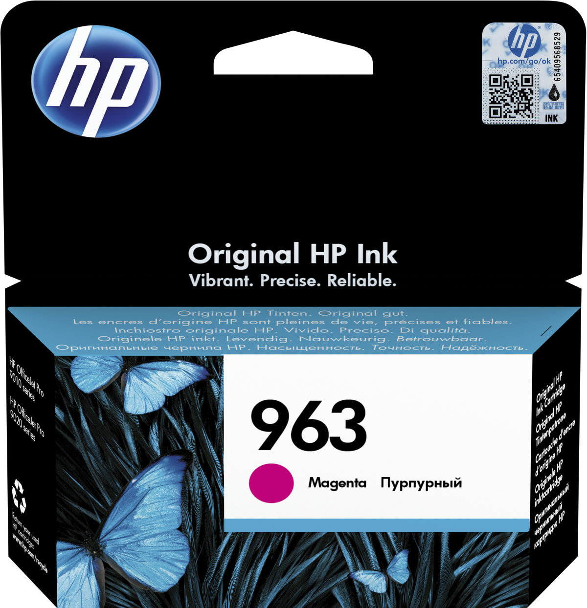 HP 963 - 10.77 ml - magenta - original - Officejet - ink cartridge - for Officejet 9012, Officejet Pro 90XX