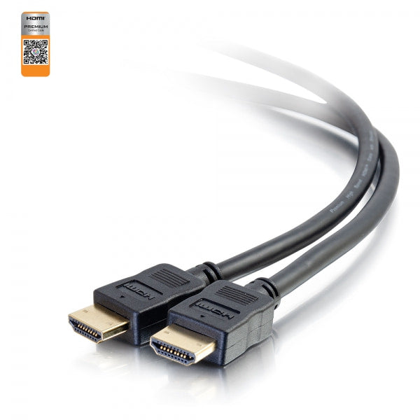 C2G 3m (10ft) Premium High Speed HDMI Cable with Ethernet - 4K 60Hz - HDMI Cable - HDMI Male to HDMI Male - 3.05m - Shielded - Black - 4K Support
