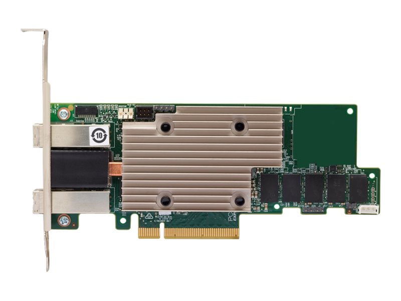 Lenovo ThinkSystem 930-8e - Controlador de armazenamento (RAID) - 8 Canal - SATA / SAS 12Gb/s - RAID (expansão de disco rígido) 0, 1, 5, 6, 10, 50, JBOD, 60 - PCIe 3.0 x8 - para ThinkSystem SR250, SR645, SR650 V2, SR665, SR670 V2, SR850 V2, ST250, ST