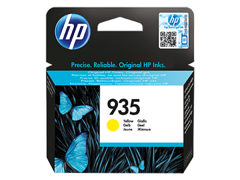 HP 935 - Amarillo - Genuino - Cartucho de tinta - para Officejet 6812, 6815, 6820, Officejet Pro 6230, 6230 ePrinter, 6830