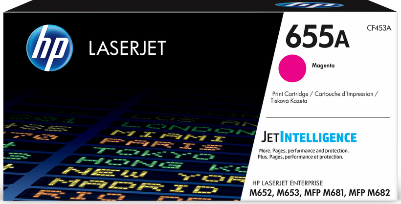 HP 655A - Magenta - original - LaserJet - cartucho de toner (CF453A) - para Color LaserJet Enterprise M652, M653, LaserJet Enterprise Flow MFP M681, MFP M682