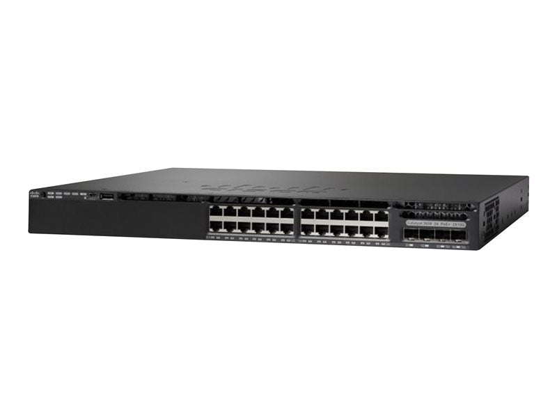 Cisco Catalyst 3650-24TS-S - Switch - L3 - Admin - 24 x 10/100/1000 + 4 x SFP - escritorio, montaje en riel (WS-C3650-24TS-S)
