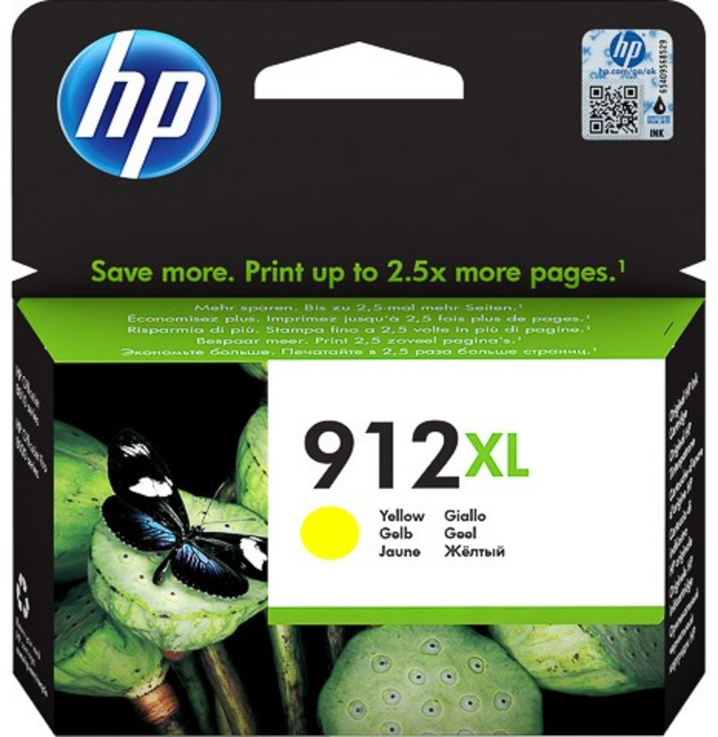 HP 912XL - 9.9 ml - High Yield - yellow - original - ink cartridge - for Officejet 80XX, Officejet Pro 80XX