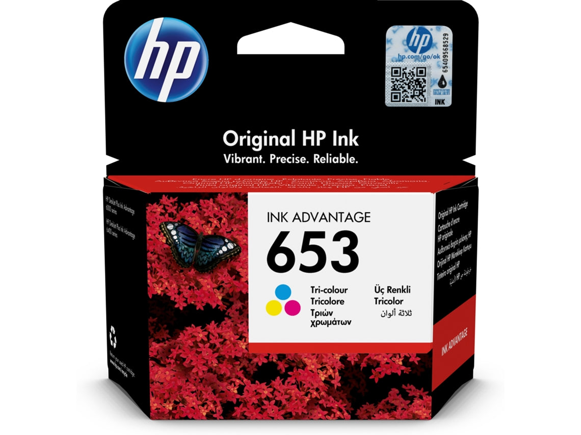 HP 653 - 5 ml - cor (ciano, magenta, amarelo) - original - Ink Advantage - tinteiro - para Deskjet 2776, Ink Advantage 2374, DeskJet Plus Ink Advantage 6075, Ink Advantage 64XX