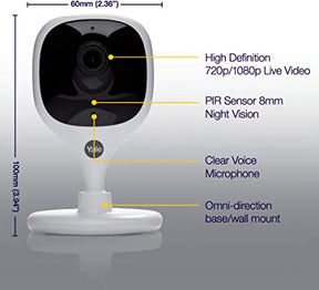 Yale Smart Living SV-DFFI-W - Câmara de vigilância de rede - interior - a cores (Dia&Noite) - 1080p - áudio - sem fios - Wi-Fi