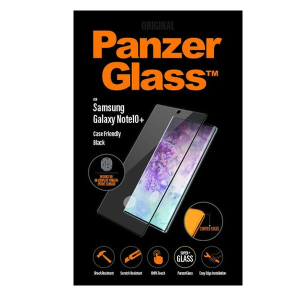PROTECTOR DE PANTALLA PANZERGLASS SAMSUNG GALAXY NOTE 10+ CASE FRIENDLY NEGRO