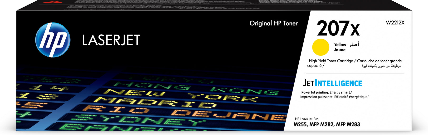 HP 207X - High Yield - Yellow - Genuine - LaserJet - Toner Cartridge (W2212X) - for Color LaserJet Pro M255dw, M255nw, MFP M282nw, MFP M283fdn, MFP M283fdw