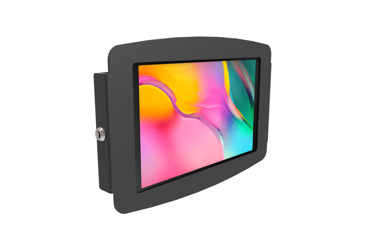 Compulocks Space Galaxy Tab A 10.1" 2019 Tablet Lock and Tablet Holder Display Wall Mount - Kit de montagem (montagem de parede, caixa) - para tablet - bloqueável - alumínio de alto-nível - preto - tamanho de tela: 10.1" - interface de montagem: 100