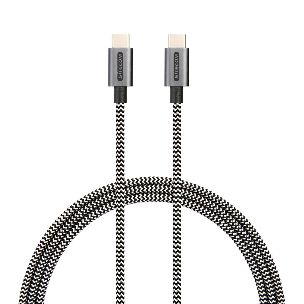 Sitecom - Cable USB - USB-C (M) a USB-C (M) - USB 2.0 - 20 V - 3 A - 1 m - USB Power Delivery (3A, 60W)