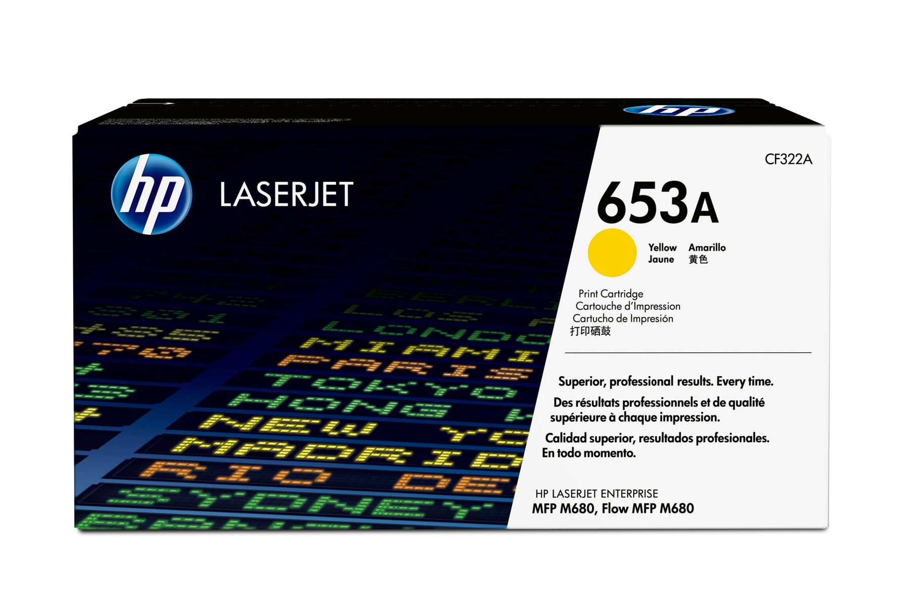 HP 653A - Amarillo - Genuino - LaserJet - Cartucho de tóner (CF322A) - para Color LaserJet Enterprise MFP M680dn, MFP M680f, LaserJet Enterprise Flow MFP M680z