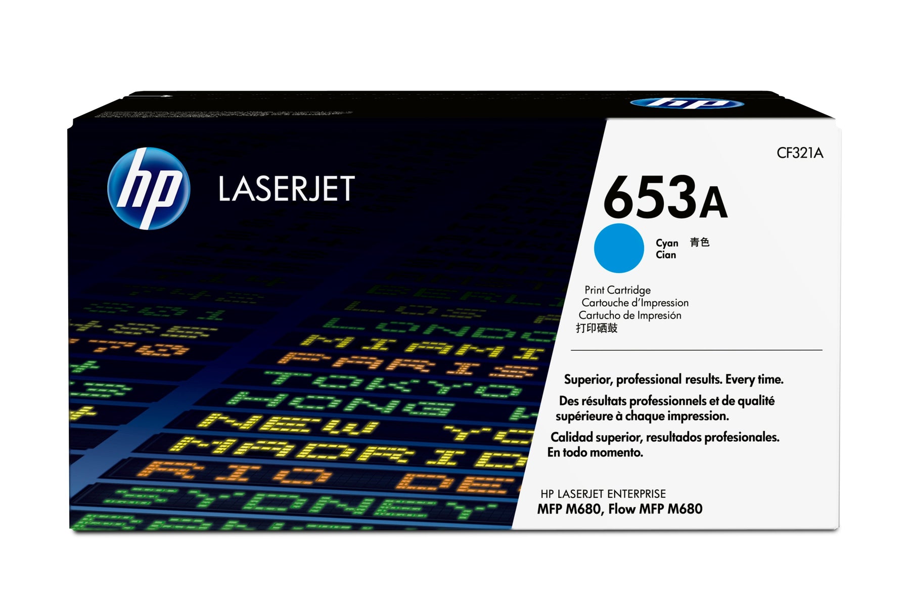 HP 653A - Azul cyan - original - LaserJet - cartucho de toner (CF321A) - para Color LaserJet Enterprise MFP M680dn, MFP M680f, LaserJet Enterprise Flow MFP M680z