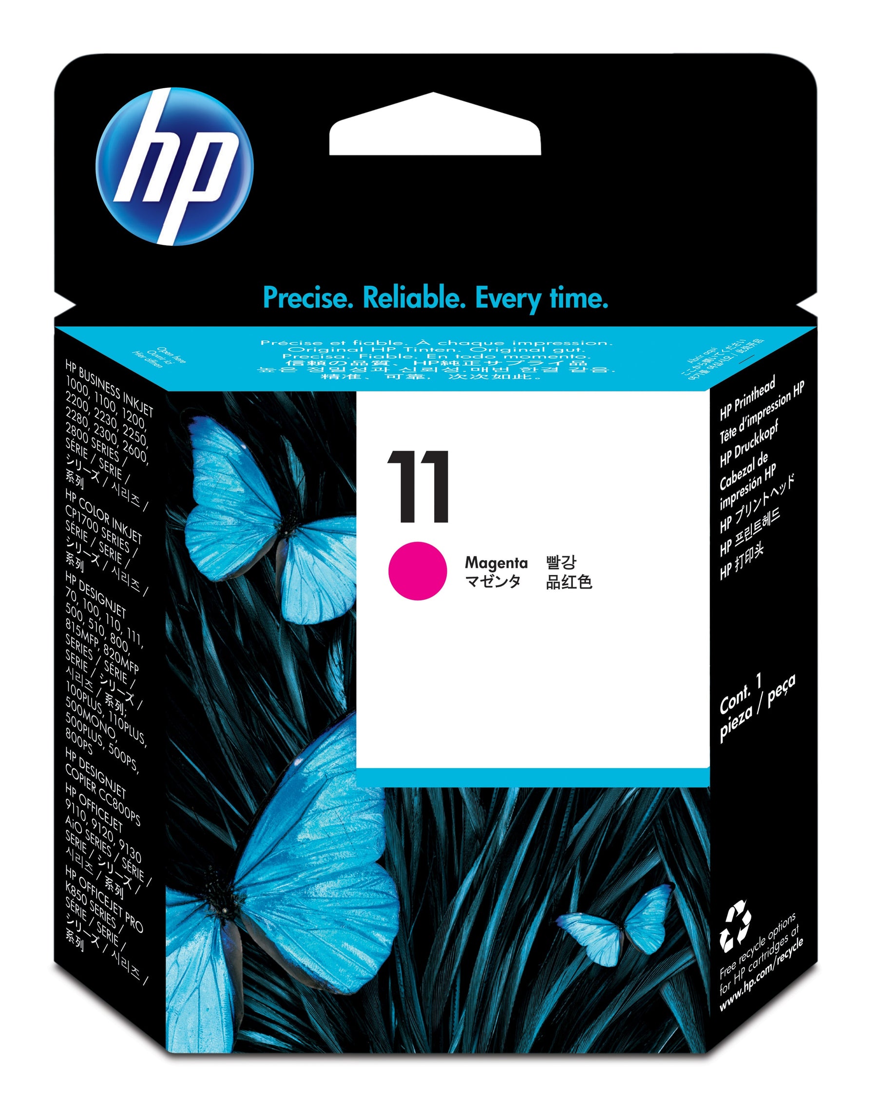 HP 11 - Magenta - cabeçote de impressora - para Business Inkjet 1000, 1200, 2800, DesignJet 11X, 500, 510, 70, 820, Officejet Pro K850